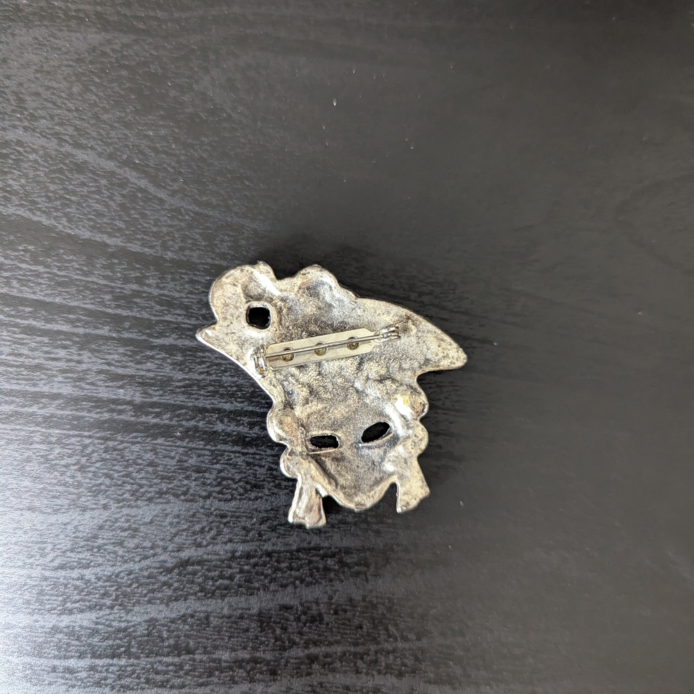 Colorful Jester Mask Brooch - Picture 4 of 4